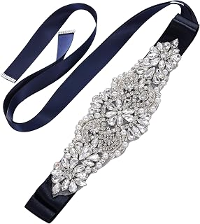Rhinestone Bridal Belt Wedding Sash Belt Handmade Crystal Beads Wedding Dress Belt