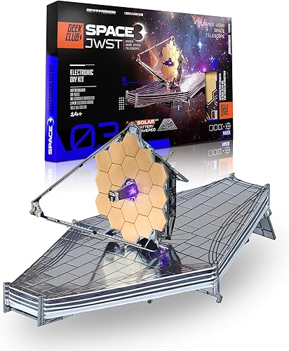 Miniatura 1 de Kit de ingeniería Space O DIY  Kit de construcción de modelos de telescopio espacial James Webb  Kit de juguete científico JWST para principiantes,