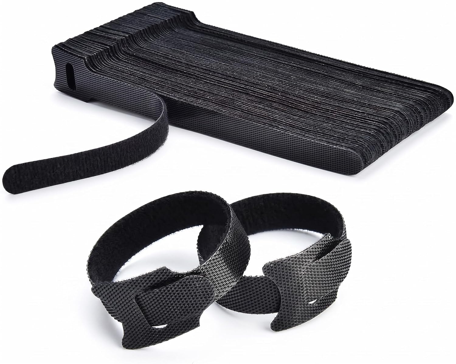 Reusable Cable Ties | Adjustable Hook and Loop Fastening Wire Straps | Multi-Purpose Cord Organizer for Home, Office, TV, ...