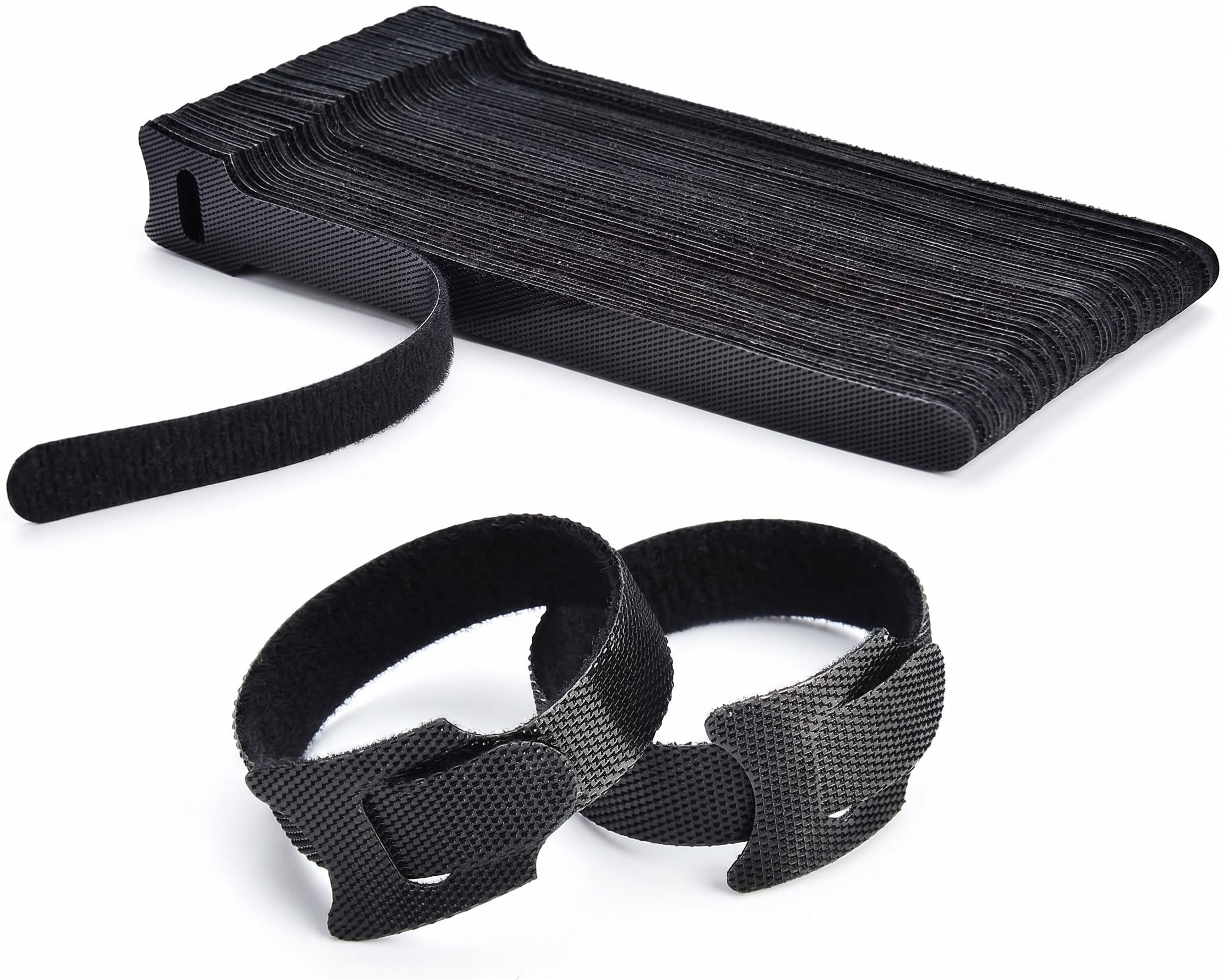 Reusable Cable Ties with Organizer Holder | Adjustable Hook & Loop Wire Straps | Cord Management Solution for Home, Office & Travel-image-15