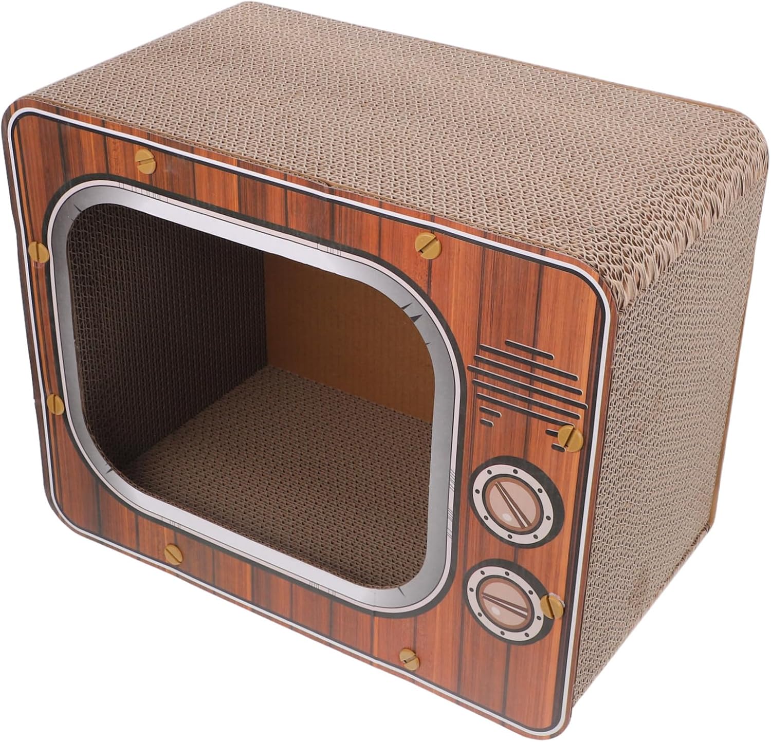 Cat Scratcher House Cozy Cardboard Cube Cat Bed Recyclable Furniture Year Comfort Easy to and Maintain Spacious