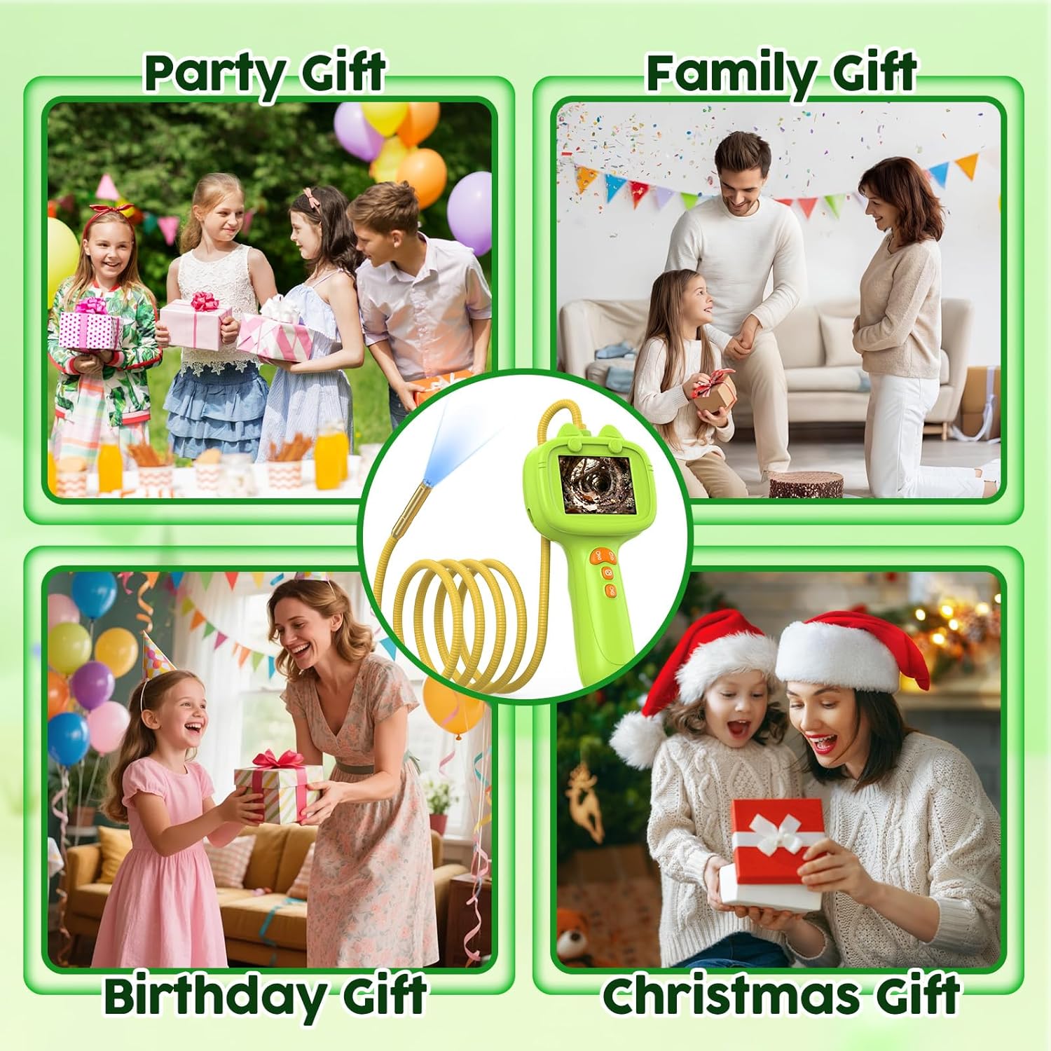 JDZ Kids Borescope Toy with Light, STEM Educational Toy, Birthday Gift for Boys Girls, Outdoor, Nature Exploration, Kids Toy for 4 5 6 7 8 9 10 Years Old