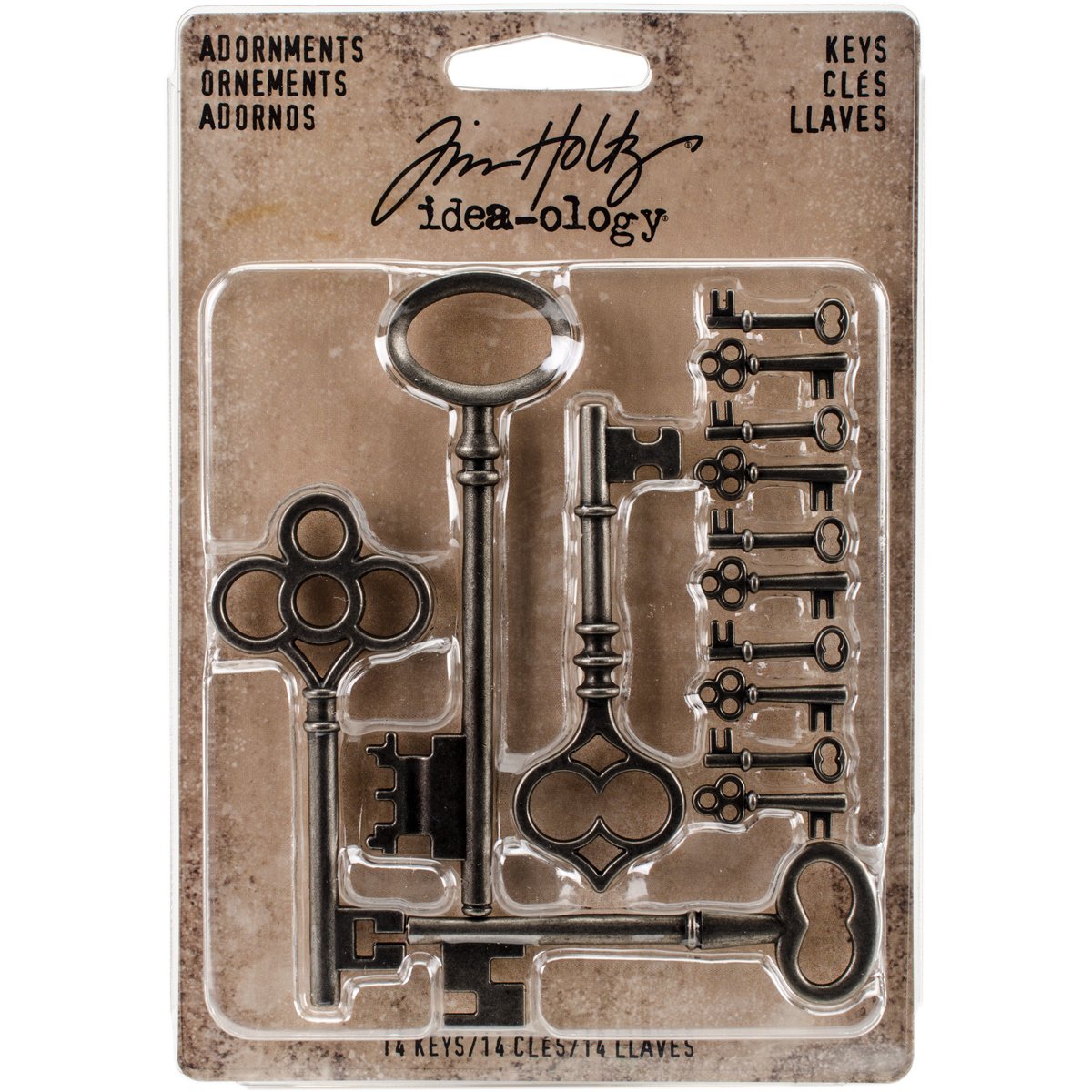 Adornos teclas Tim Holtz complementos vintage para scrapbook y bellas artes 2
