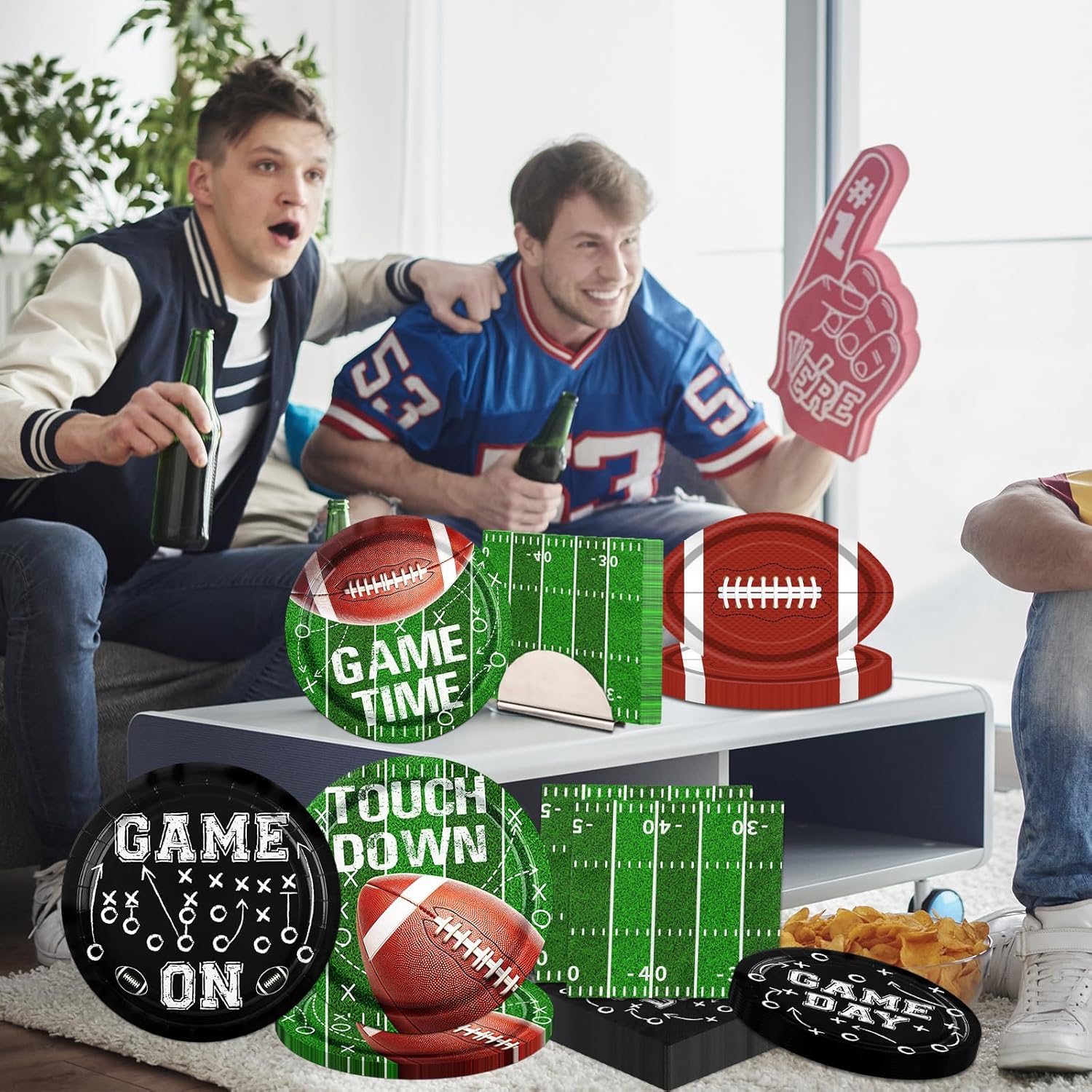 Football Birthday Party Decorations Tableware, Football Party Supplies includes Foot ball Plates and Napkins for Tailgate Party Decorations Touchdown Decorations, 25 Guests - Image 6