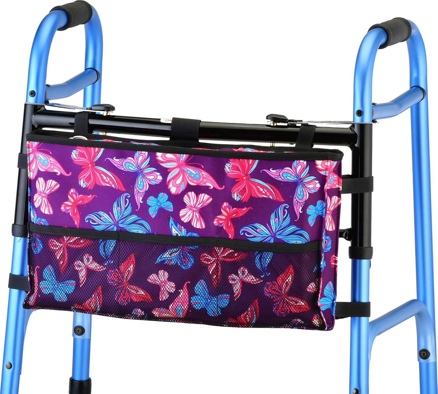 NOVA Walker Bag, Great Walker Storage Bag with Large Compartment and 5 Pockets, Universal Fit on All Folding Walkers, Butterflies : Everything Else
