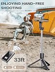 ANXRE Stick de Selfie extensible avec télécommande sans fil iPhone Smartphones Android Samsung