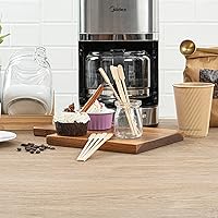 Vista 7 de Restaurantware Agitadores de café de 6 pulgadas, 1000 palitos de remo con mango de paleta, biodegradables, desechables, palitos de madera de bambú