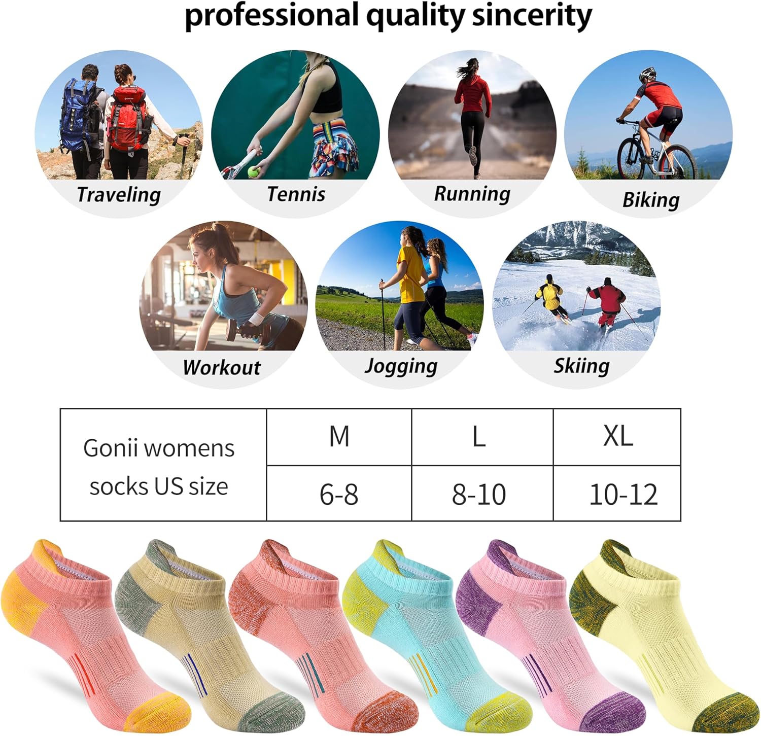 ATBITER Womens Ankle Socks 6 Pairs Cushioned Running Athletic No Show Socks With Tab - Image 7