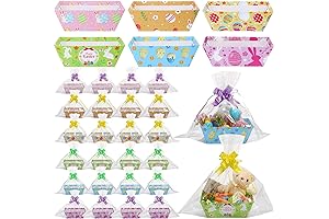 Cholemy Empty Large Easter Eggs Bunny Gifts Baskets