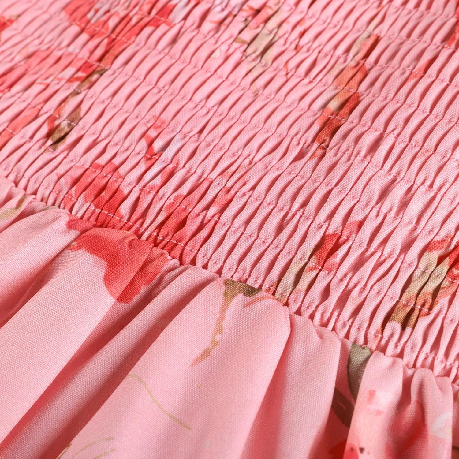 GRACE KARIN Girls Summer Dress Off Shoulder Floral A-line Midi Dress 5-14Y - Image 5