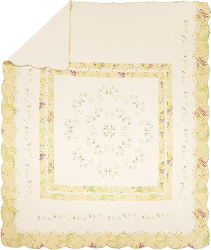 Miniatura 5 de Mary Janes Farm Prairie Bloom Colcha King, amarillorosa