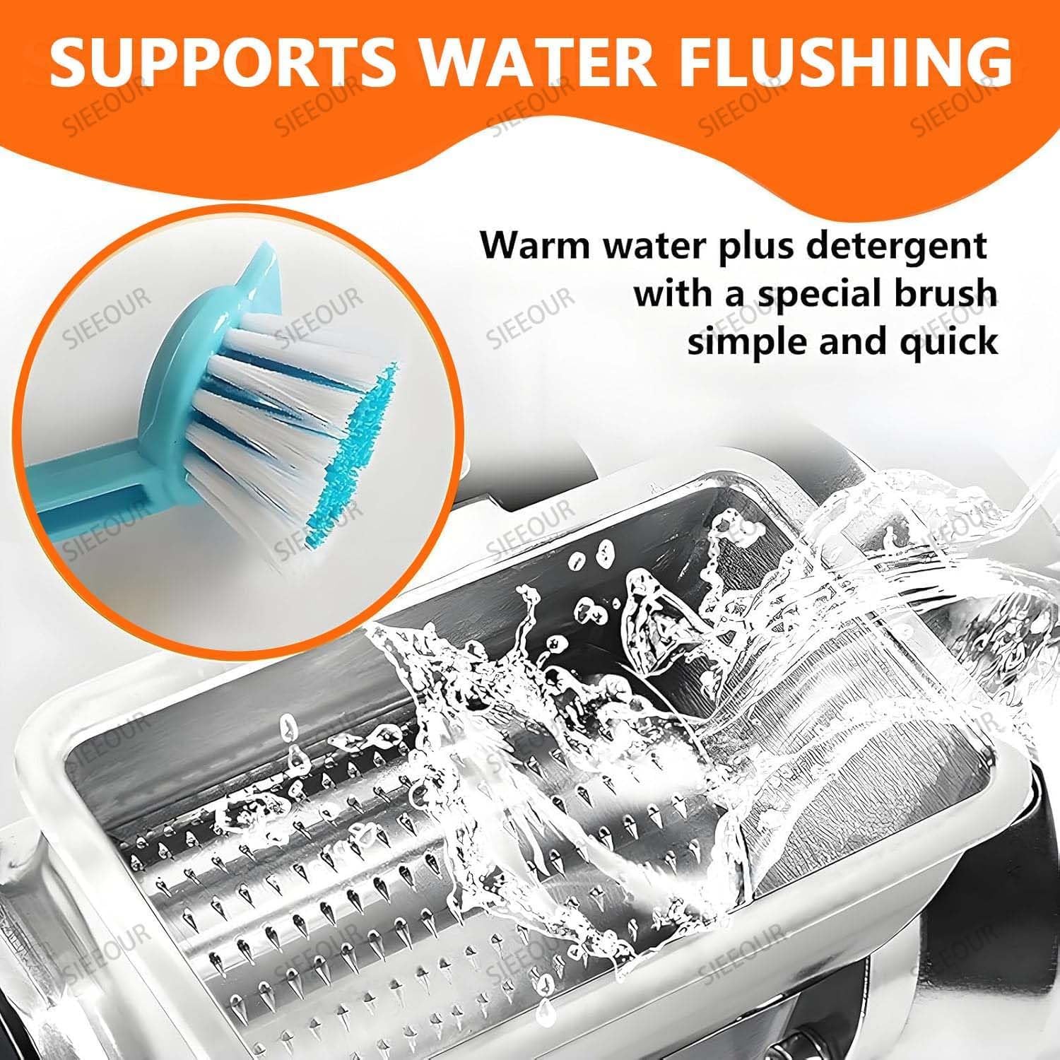 High-Power 900W Commercial Cheese Grinder - Stainless Steel Electric Grating Machine with Safety Shield, Perfect for Food Service & Catering Businesses