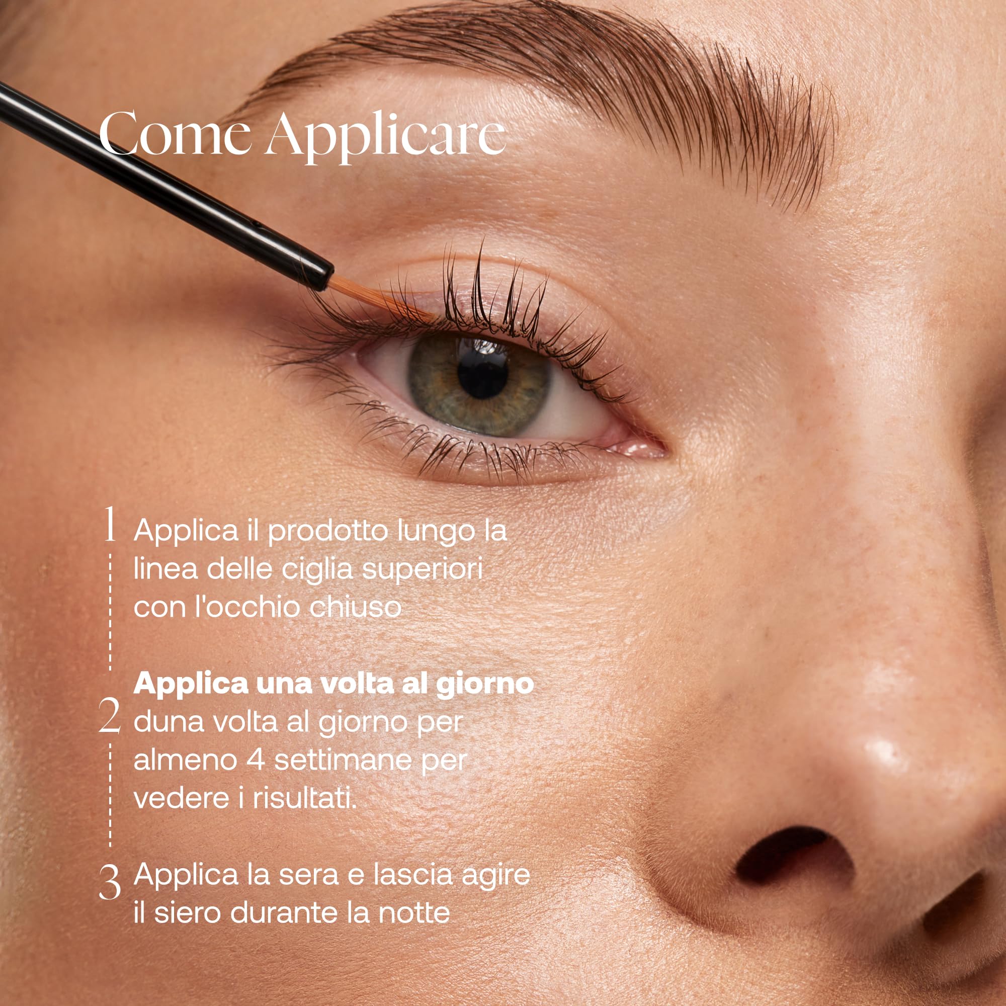 UKLASH | Siero per Ciglia Sensibili- 3ml - per Ciglia più Folte, a base di Peptidi, Vegani e studiati, per occhi sensibili