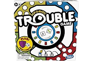 Hasbro Gaming Trouble Board Game with Bonus Power Die, Shield, and Family...