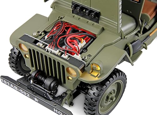 Remote Controlled Jeep Willys MB Scale Crawler with Winch 4WD 1:14 RTR Green - 7
