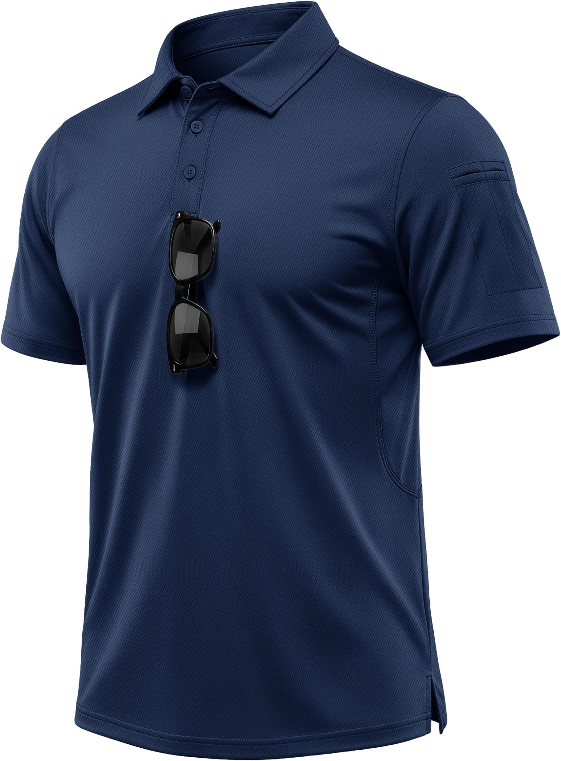 Men's Breathable Quick Dry Golf Polo Shirt Summer Outdoor Lightweight Short Sleeved Shirts