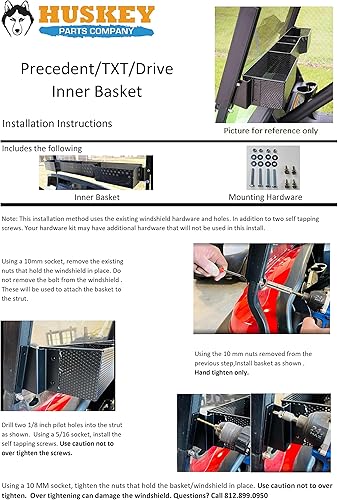 Miniatura 8 de Golf Cart Front Basket Storage Basket Dash Basket Compatable with EZGO TXTRXV, Club Car DS (2000.5+)PrecedentTempoOnward, Yamaha G29 Drive2 2007+,