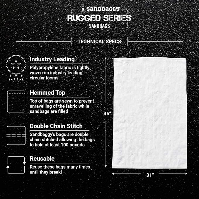 Bolsas Sandbaggy grandes 31x45 pulgadas, 6 mil, 1000 unidades miniatura 3