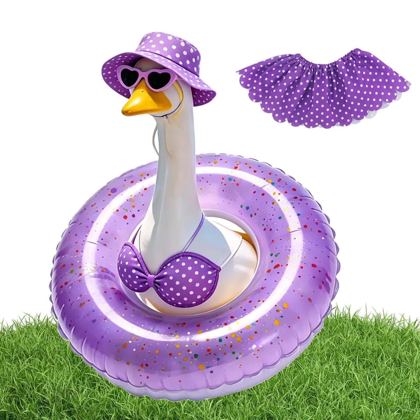 Tayheart Porch Goose Bikini Outfits, 23 Inch Porch Goose Summer Swim Outfit, Novelty Porches Geese Duck Clothes Outfit, Funny Porches Geese Bathing Suit Outdoor Statue Costume, for Garden Decor