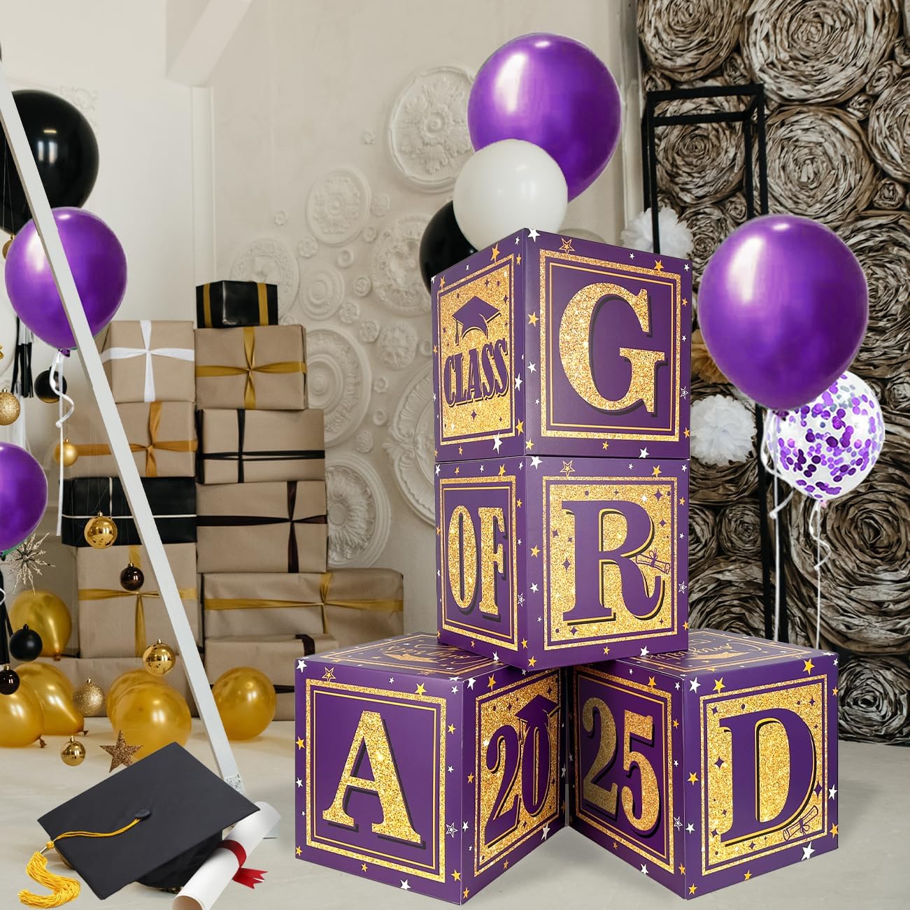 Amazon.com: 108 Pcs 2024 Graduation Balloon Arch Kit and 4 Lighted ...