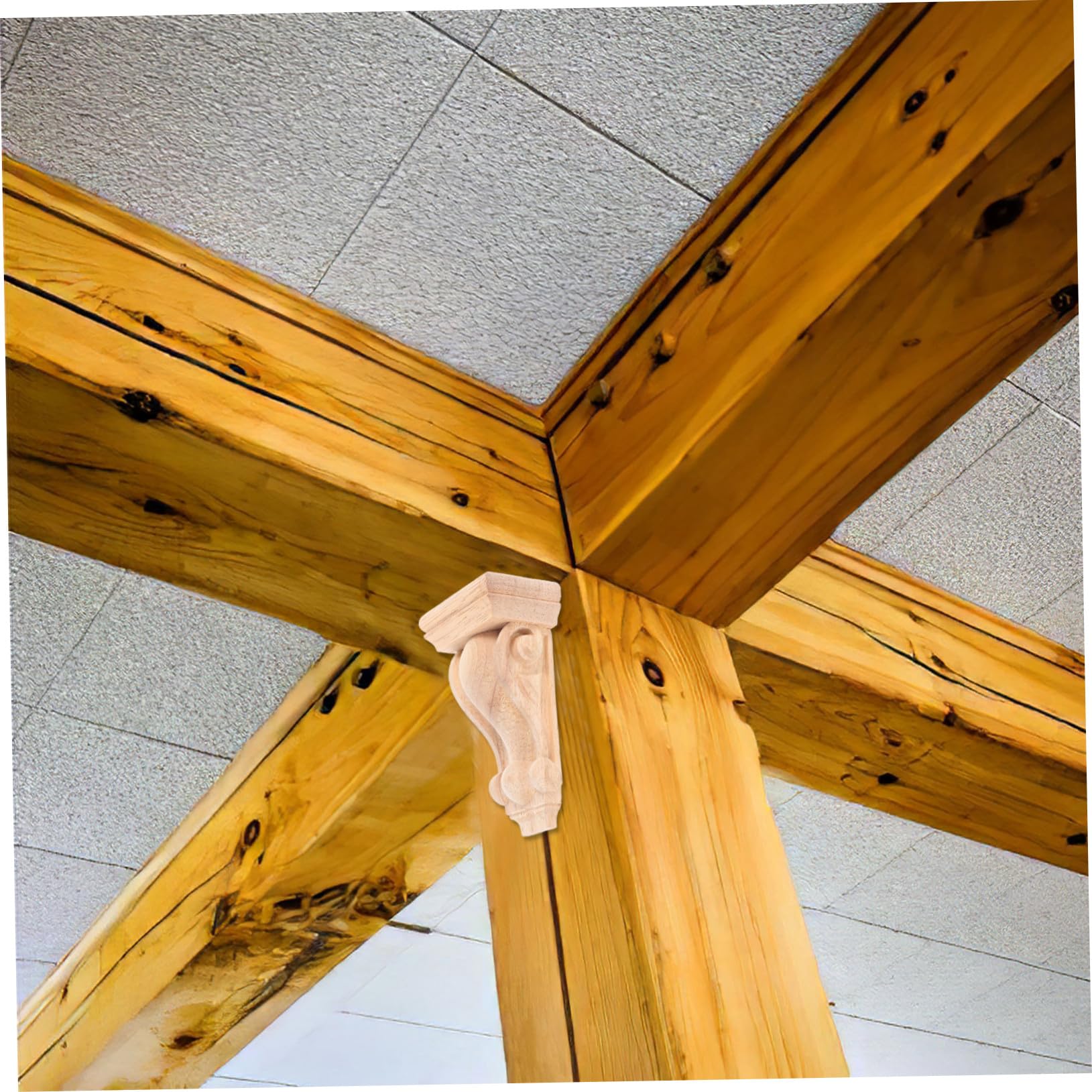 Wandornament Holz aus Geschnitztem Holz im Vintage Stil Römische Holzkonsolen als Dekorative Regalhalterung mit Vielseitiger Funktion und Einfachem Einbau für Hauswände