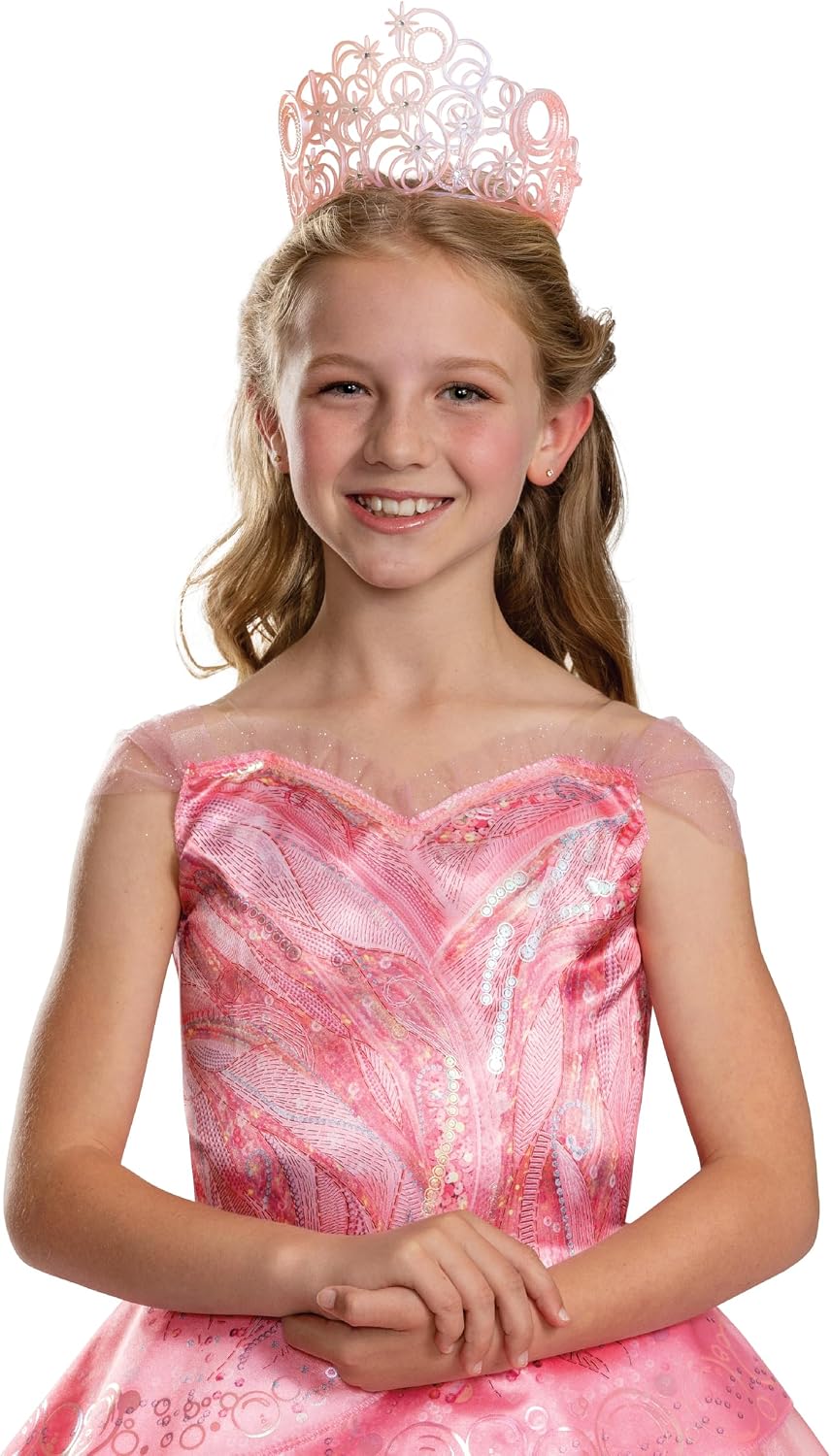 Disguise Wicked Glinda Tiara Costume Accessory, Official Wicked Headpiece with Sparkling Details, 6.3 x 6 Inches