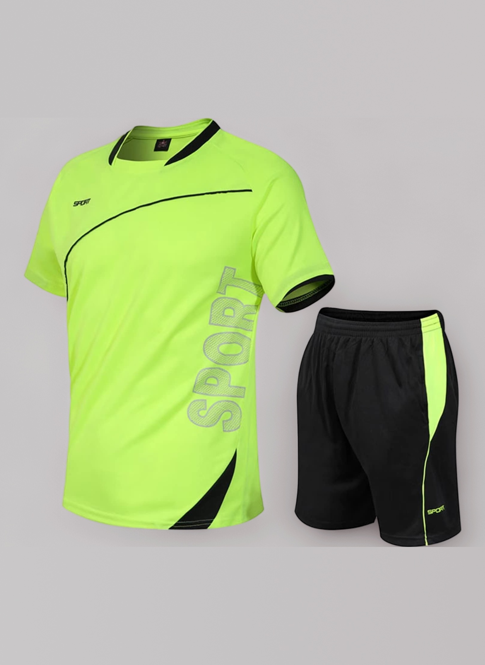 Kids Sport Shorts Sets Boys Football Training Suit Shorts and T-shirt Set School PE Tracksuit Mesh Sport Uniform Jersey Kit 4-13 Years