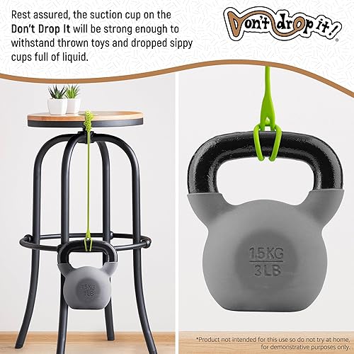 Miniatura 5 de Don't Drop It Correa de silicona con ventosa para evitar que las tazas, botellas, juguetes y más golpeen el suelo. Se fija fácilmente a superficies