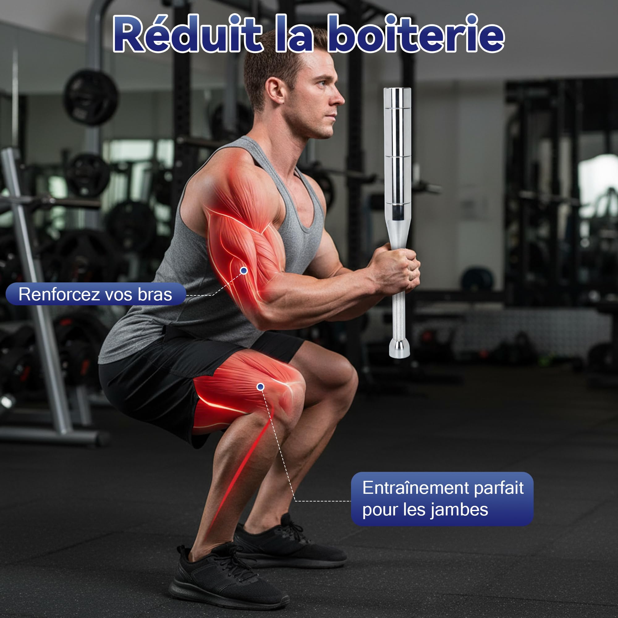 uyoyous 6 en 1 mancuernas ajustables, indian Clubbell 3-8 kg, mancuernas de acero para culturismo delantero brazo, hombros, entrenamiento funciona