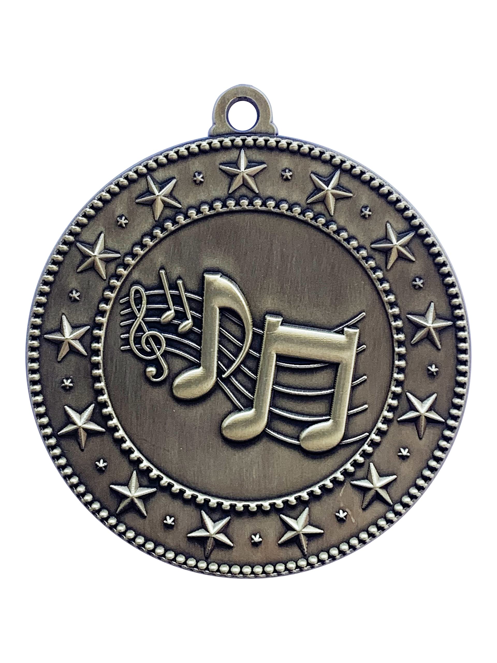 Express Medals Music Gold Medals Trophy Award with Neck Ribbons EMDC90 - (Pack of 10)