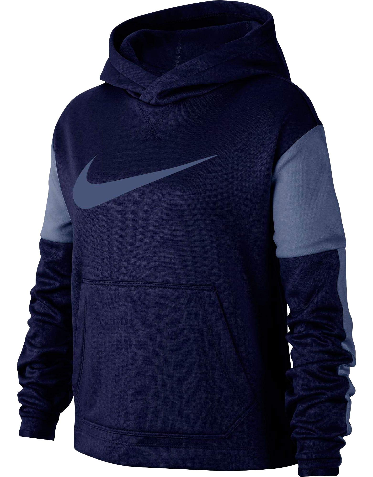 nike therma hoodie blue void