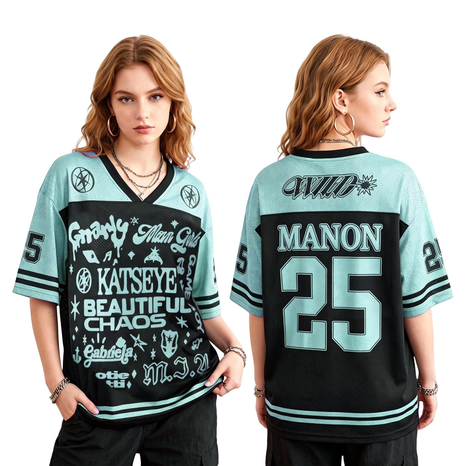 Katseye Jersey Tshirt Women K-Pop Music Concert Support The Wildworld Tour