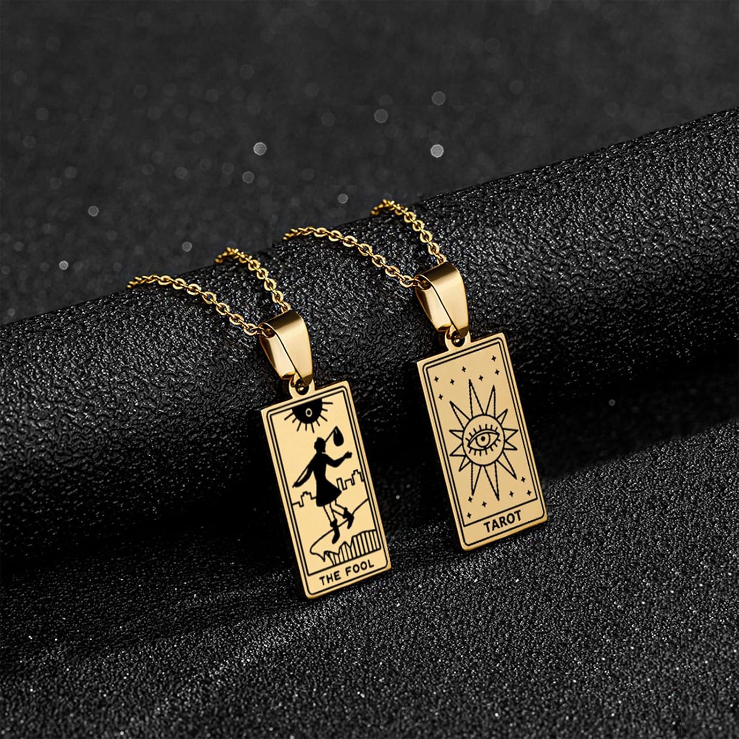 HETICA Tarot Card Necklace Collection Vintage Blessings Good Luck Amulet Tarot Pendant Necklace Jewelry Gift for Women Men - Image 4