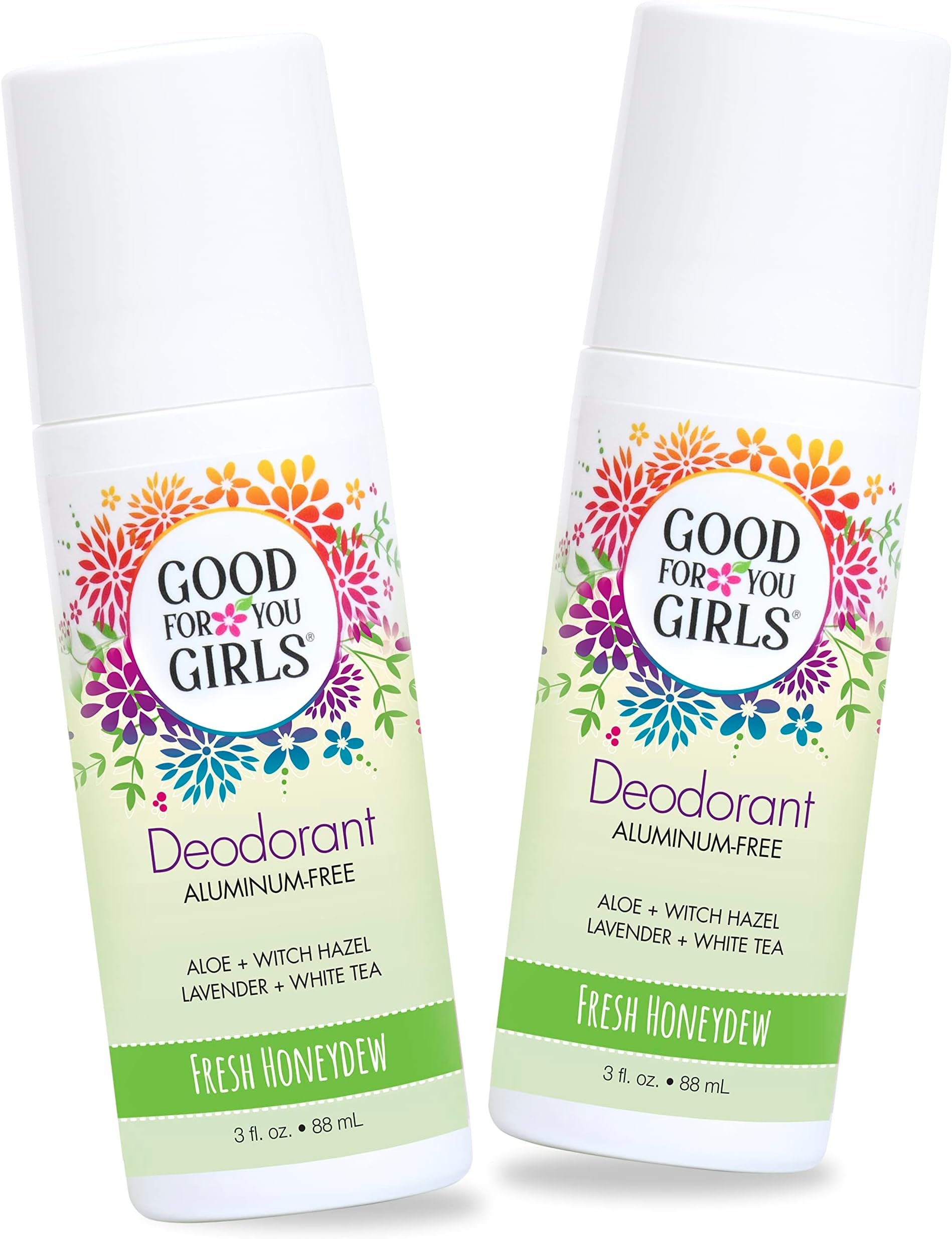 Aluminum-Free, Natural Deodorant for Kids, Pre teens, Teens, Safe & Effective Odor Control, Clear Roll-On, Natural Fragrance, Vegan, Made in USA | Fresh Honeydew, 3 oz (Pack of 2)