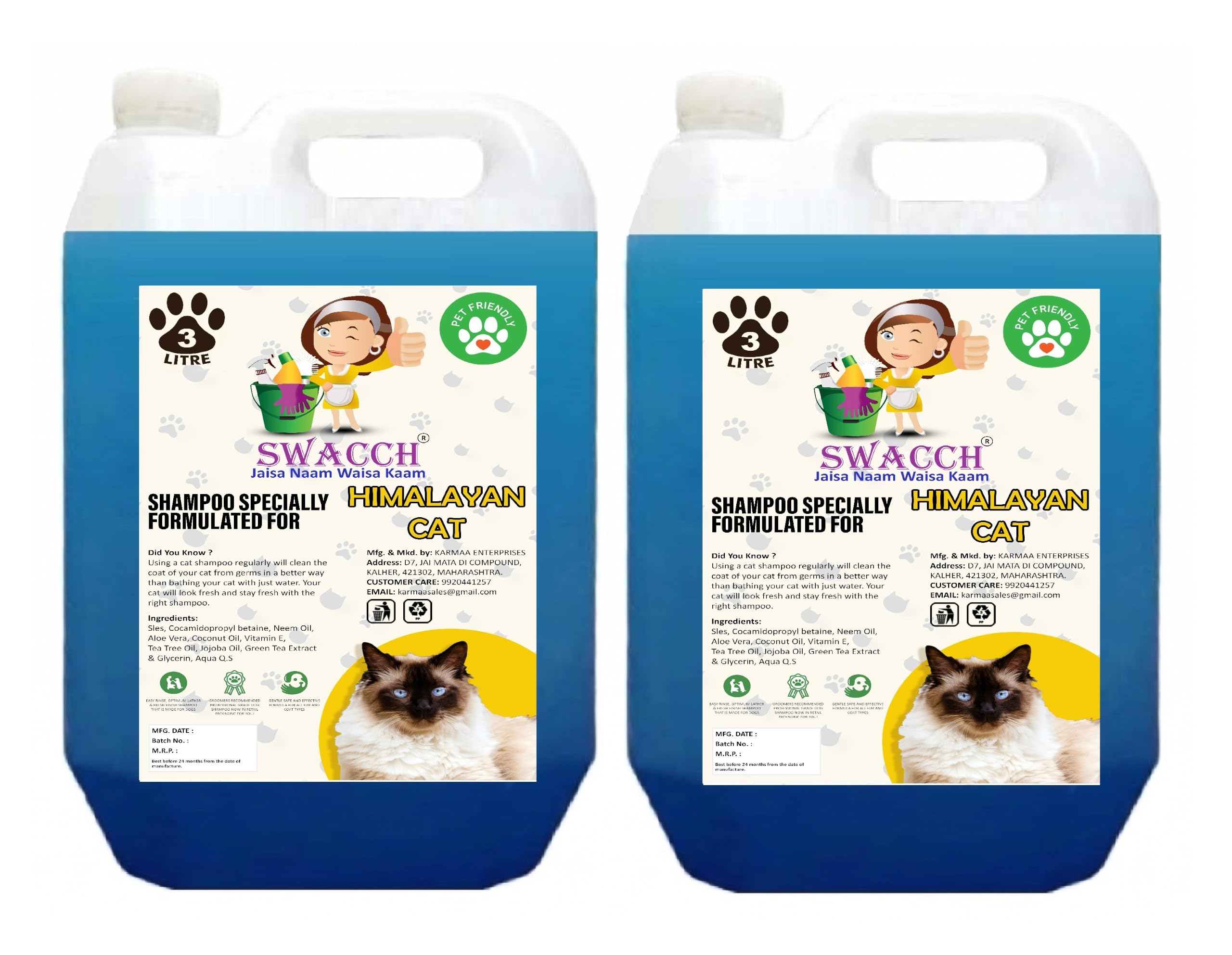 Himalayan Cat Shampoo I Cat Shampoo for Conditioning I Smooth & Shine I Fresh Fragrance 3 Litre Pack of 2 Lavender-picture-10