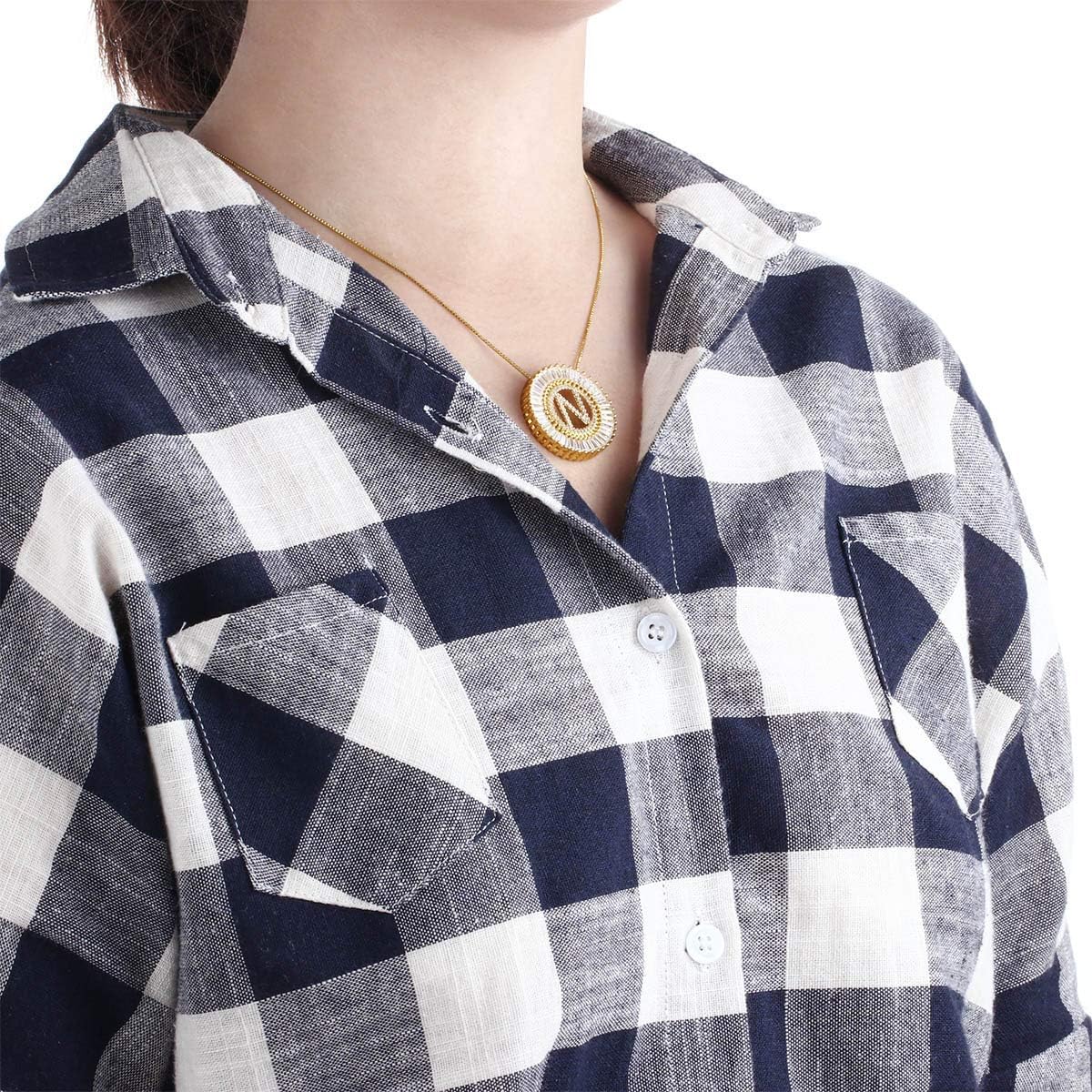 COTTVOTT Initial Letter Pendant Necklace Adjustable Alphabet Bracelet Set for Women Girls