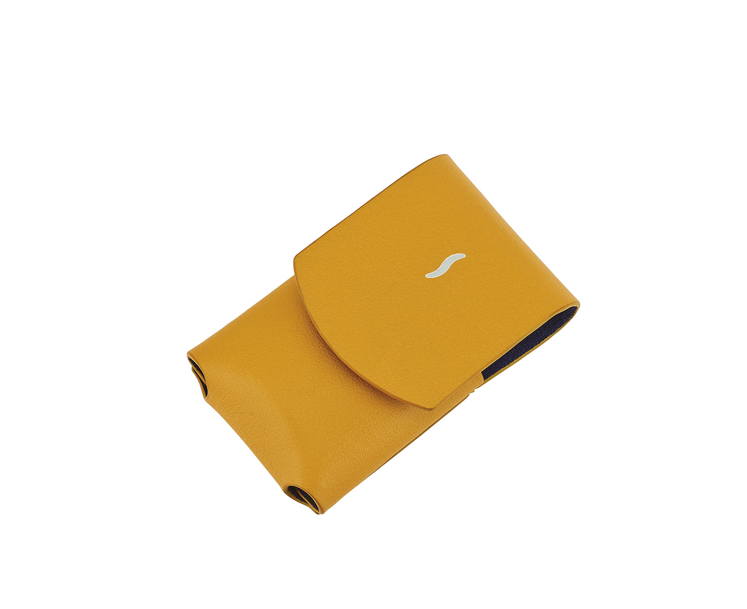Étui en cuir S.T. Dupont jaune : l'accessoire minijet des terrasses
