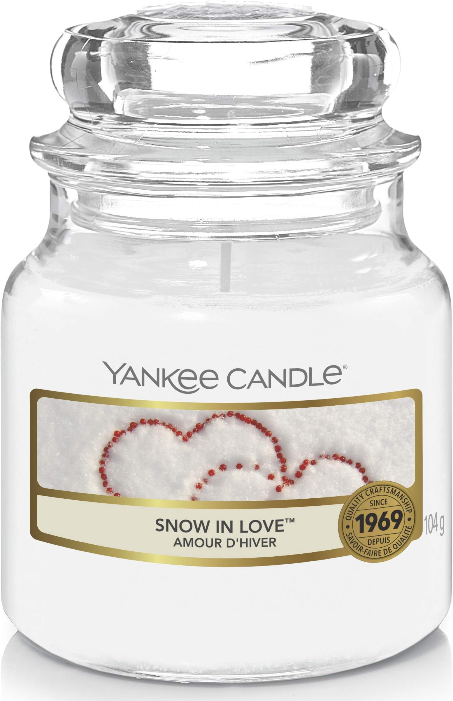 Scented Candle, Snow In Love Small Jar Candle, Burn Time: Up to 30 Hours