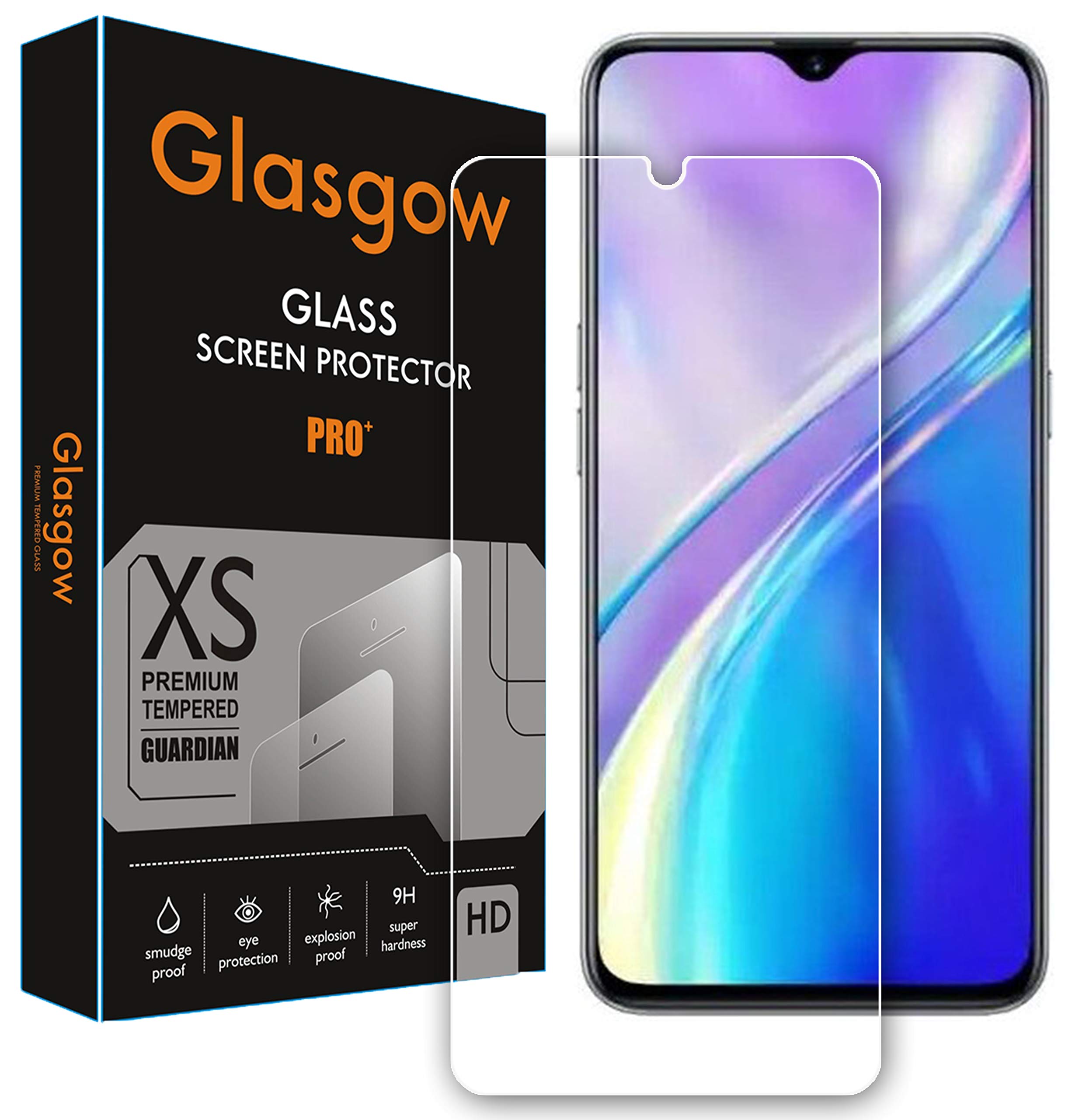 Glasgow Premium Tempered Glass Screen Protector for Realme XT [flexible] [Gorilla] Bubble Free Installation [Screatch proof] [Guard] (B07XVHH8NJ) Amazon Price History, Amazon Price Tracker
