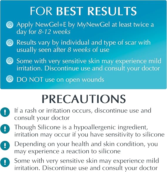 NewGel Plus Scar Gel by MyNewGel Advanced Professional Silicone Treatment for Old and New Scars w Vitamin E, High-Potency for Surgery, Keloids, Burns, and Facial Blemish Scars (30 Grams) - 1 oz