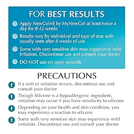 NewGel Plus Scar Gel by MyNewGel Advanced Professional Silicone Treatment for Old and New Scars w Vitamin E, High-Potency for Surgery, Keloids, Burns, and Facial Blemish Scars (30 Grams) - 1 oz
