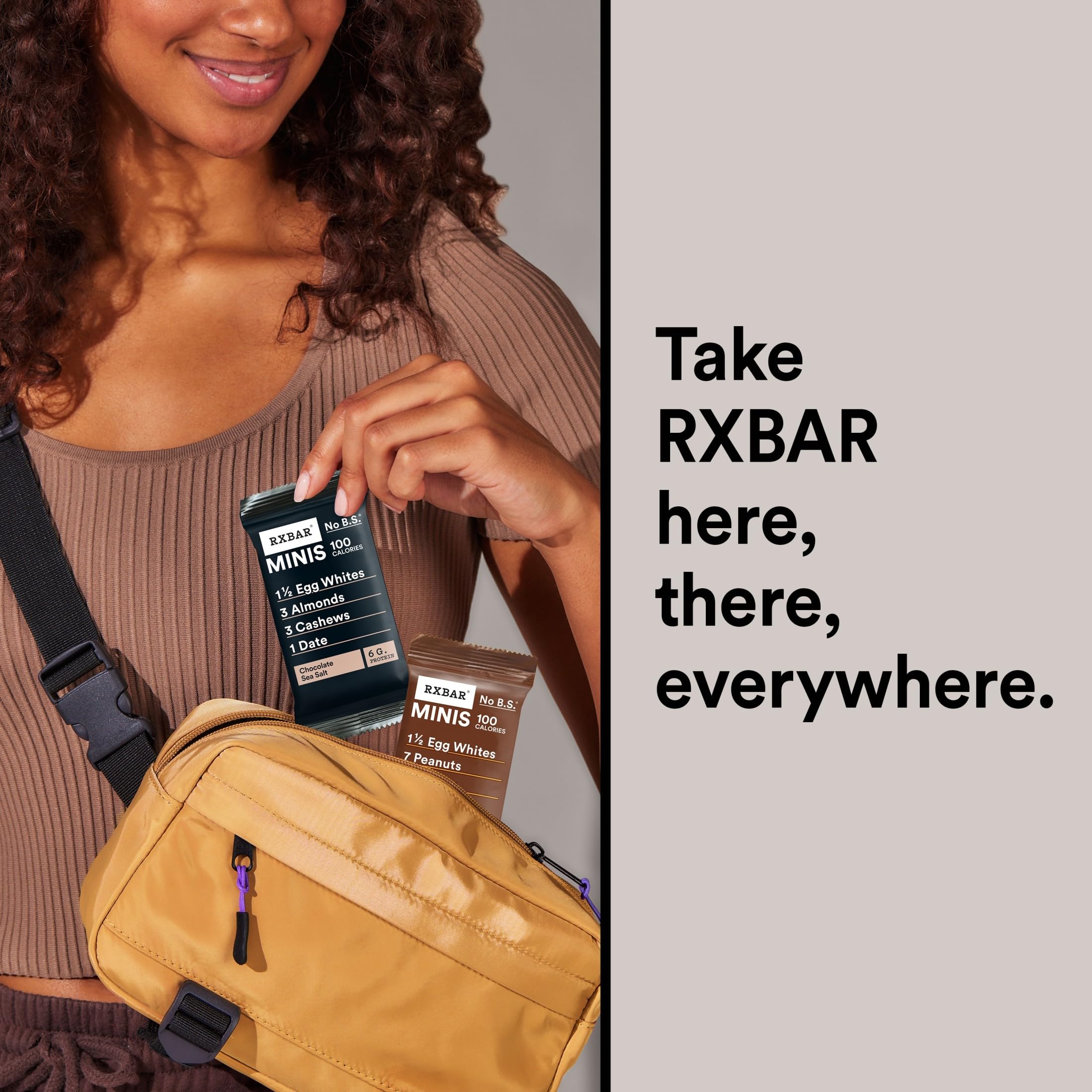 RXBAR Minis Barra de proteínas de 6 g de proteína sin gluten, paquete variado (4 cajas, 32 barras)