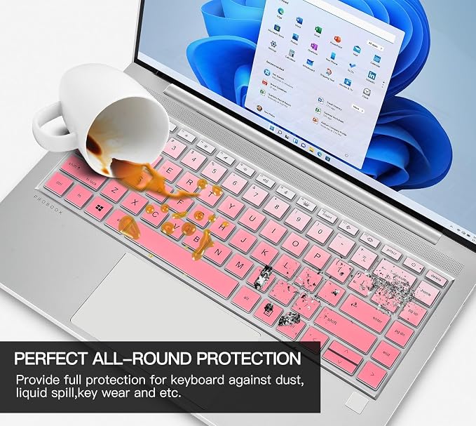 Funda de Teclado para HP Probook 440 445 G8 G9 G10 14" 2022-2023 Ombre Pink miniatura 6