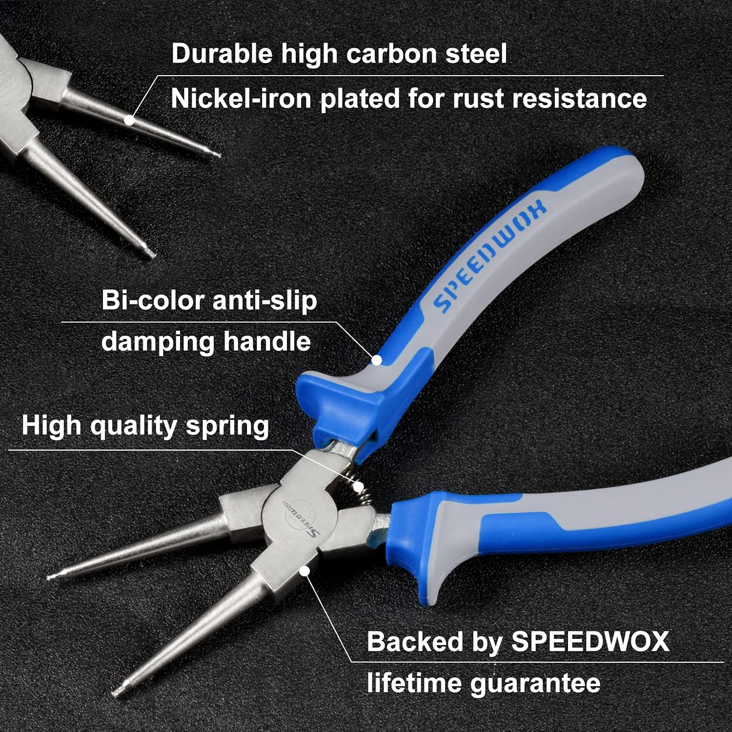 SPEEDWOX Snap Ring Pliers 9-Inch Internal Circlip Pliers Kit Heavy Duty Precision Cir-clip Retainer Ring Pliers Straight Jaw for Ring Remover Retaining and Remove Hoses