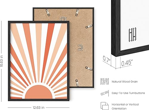 Miniatura 3 de HAUS AND HUES Impresiones artísticas de sol para decoración de pared moderna de mediados de siglo, póster de sol de terracota, impresiones bohemias,