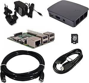 Kit starter ufficiale per Raspberry Pi 3, 16GB, nero