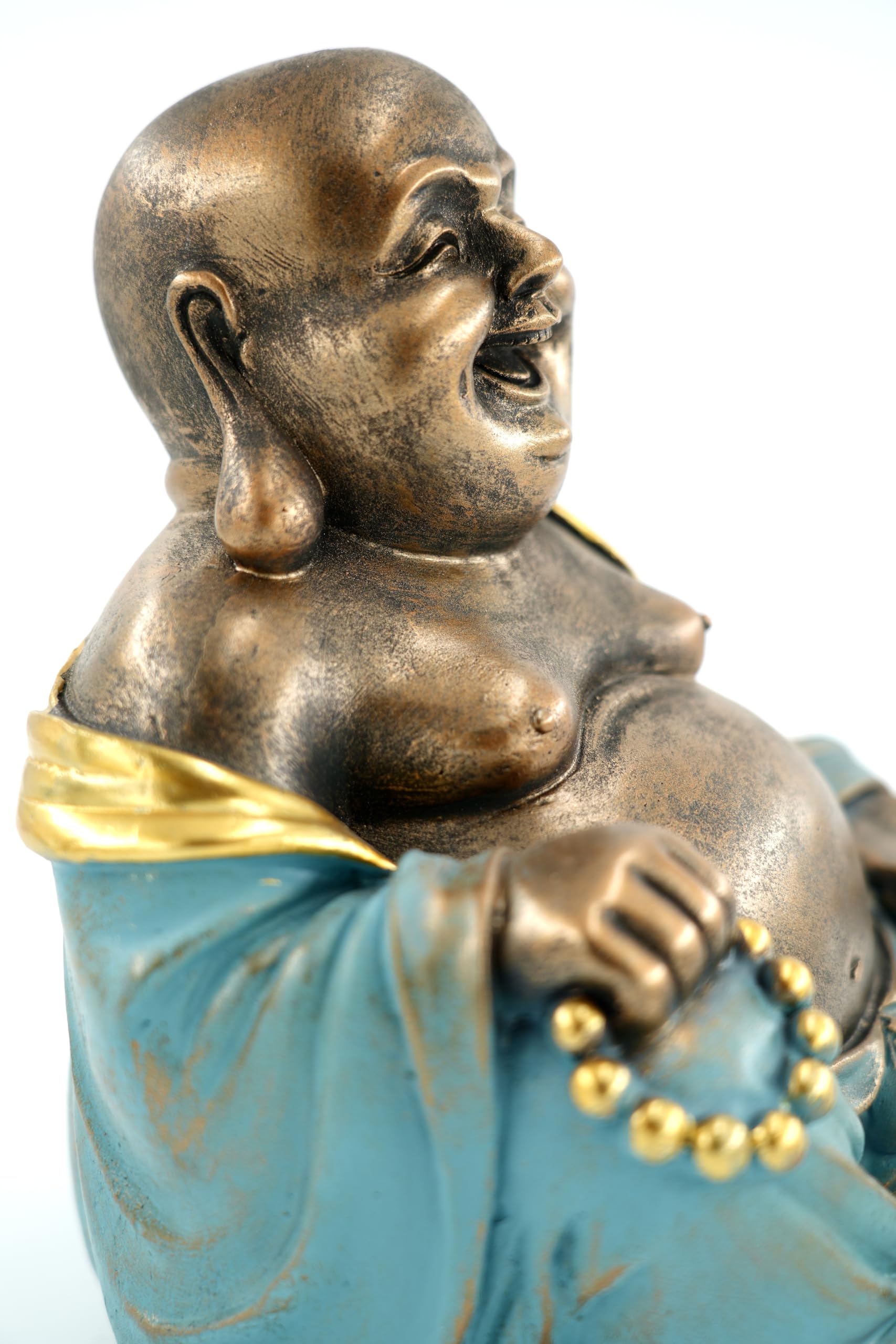 MF Lachender Buddha, Mintgrün, 23cm – Glückssymbol
