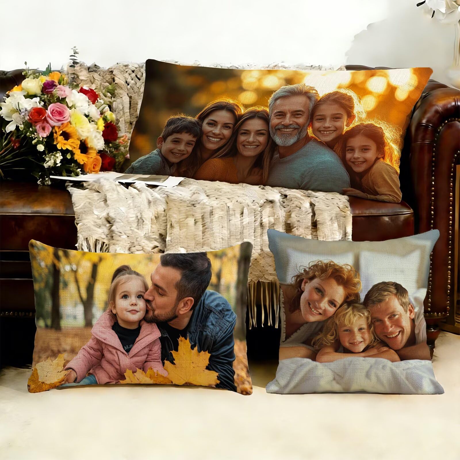 Cojin Personalizado con Foto, Funda Almohada 60x180cm - Cojín Personalizado con tu Foto, Impresión a Doble Cara Diseño o Texto, Almohada fotos Personalizadas Regalo Mujer, Lavable, Envío Rápido J1-240