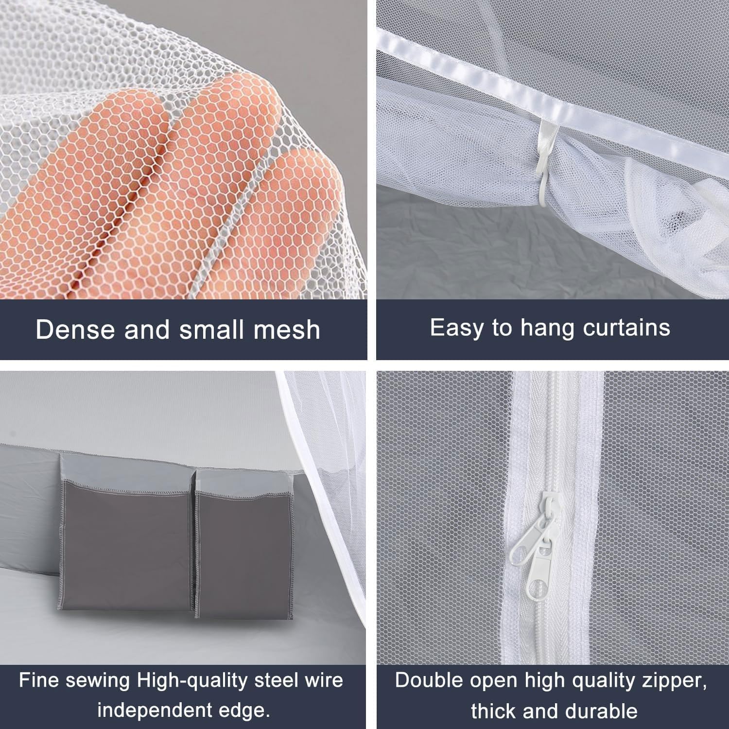 Moskitonetz Bett,180X200cm Moskitonetz Bett Pop Up,Zusammenklappbares Mosquito Net Bed,Faltbares Anti Mosquito Bites Mückennetz,Tragbares Reise-moskitonetz für Schlafzimmer,Outdoor