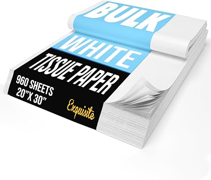 20 x 30 White Tissue Paper-2 Ream Pack, 960 Total Sheets ...